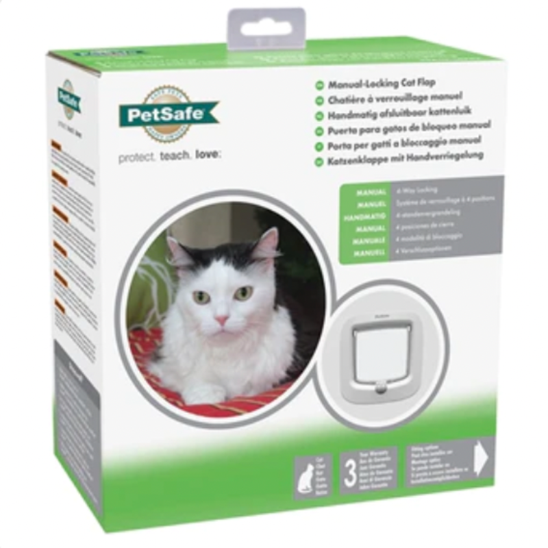 Katzenklappe Bis Zu 7 Kg Manuell Weiss 300